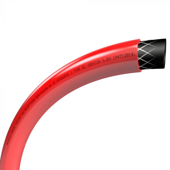 Wąż termoplastyczny T 1947 - Ø wewnętrzna 25,5 mm - Ø zewnętrzna 33,3 do 34,2 mm - długość 20 do 40 m - kolor czerwony - cena za rolkę