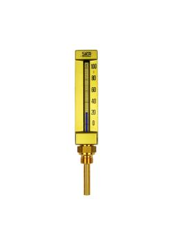 Maschinen-Thermometer HBZ - Messing - Anschlussgewinde 1/2" - gerade - Tauchrohrlänge 63 mm