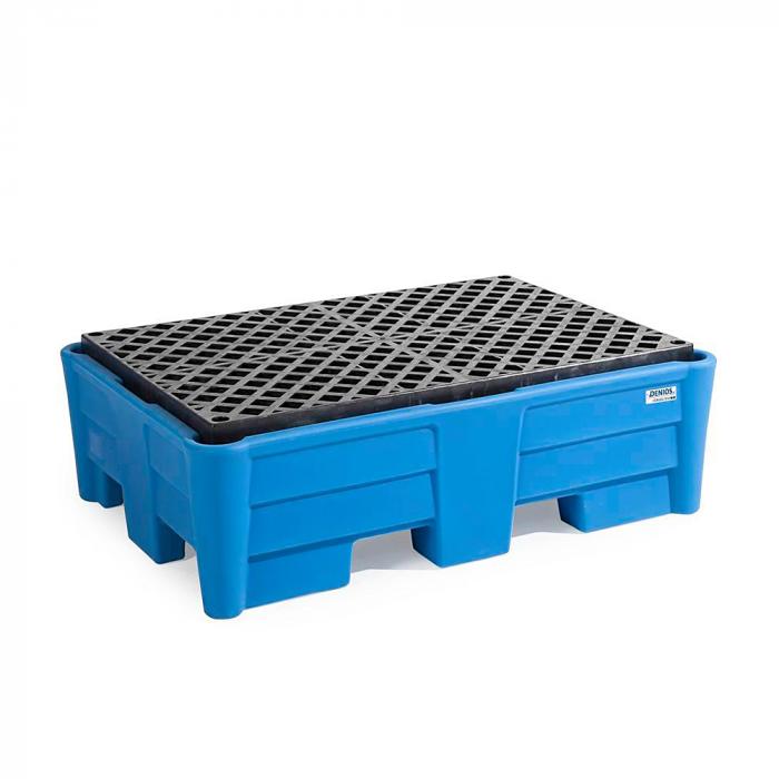 Collection tray classic-line - polyethylene (PE) - load 800 kg - for up to 2 barrels - with and without grating