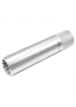 Tändstiftshylsa - 16 mm - med hållgummi - fäste 3/8" - längd 90 mm