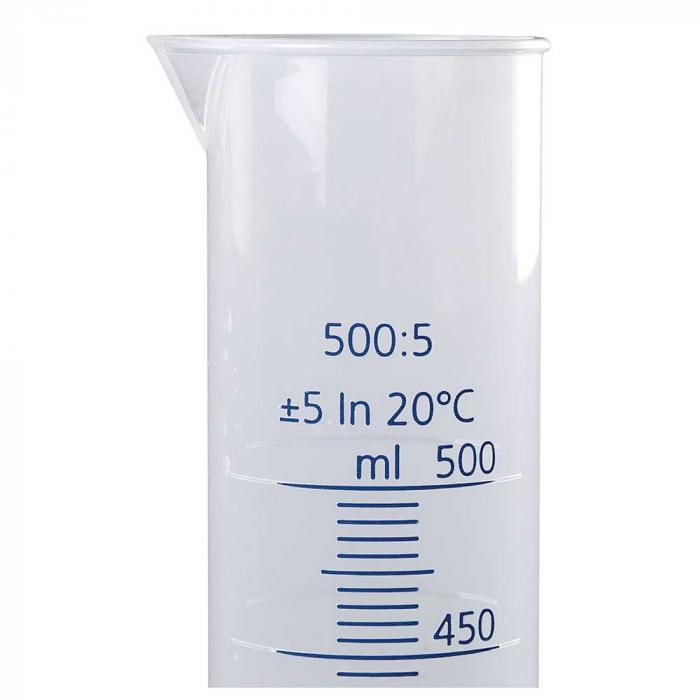 Measuring cylinder - PP - blue scale - class B - different versions
