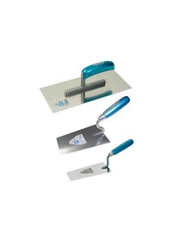 Trowel set 3 parts - stainless steel - 280x130x0.7 mm