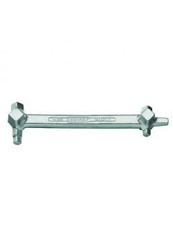 Spigot wrench - 9 standard square edges - length 220 mm - GEDORE vanadium steel 31CrV3
