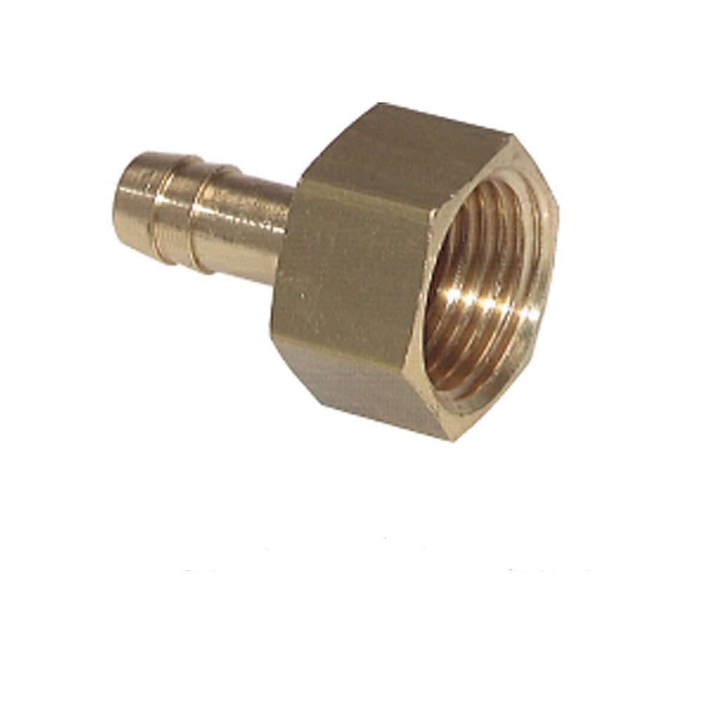 Screw-on hose nozzle with female thread - brass - PN 16