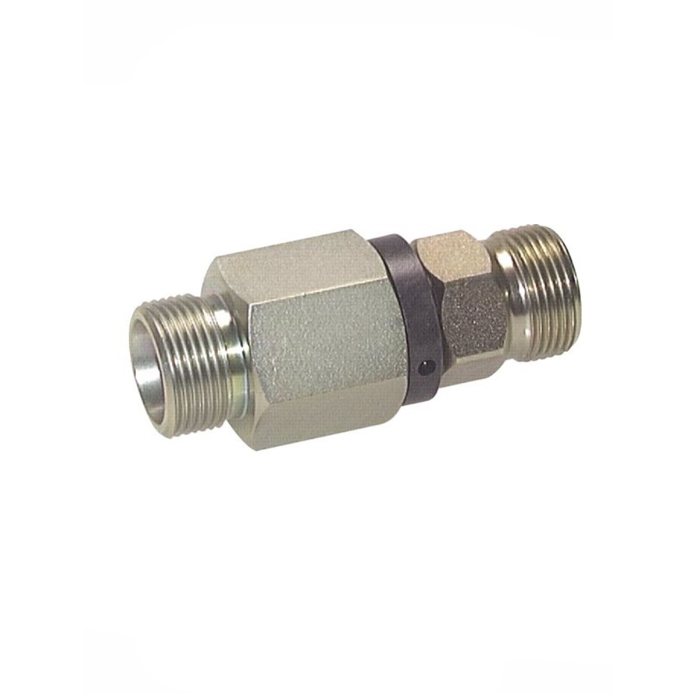 Raccordo girevole per alta pressione - serie S - acciaio zincato - Ø tubo da 6 a 25 mm - filettatura metrica maschio - fino a 20 giri/minuto - PN 350