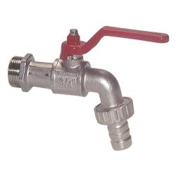 Discharge Ball Valve - Nickel-Plated Brass - Eco-Line - PN 15