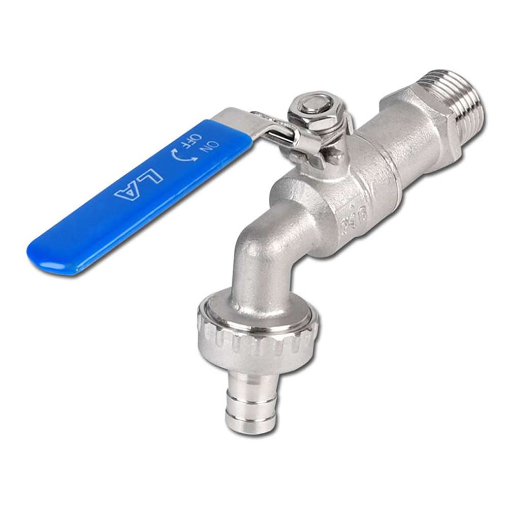 Eco-Line ball valve - Stainless steel 1.4408 - Male thread G 1/2" to G 1" - Internal hose Ø 13 to 25 mm - PN 0 to 16