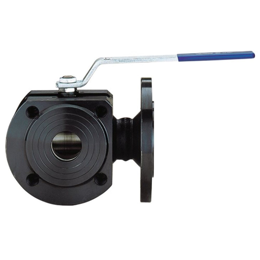 3-Way Flanged Ball Valve - Steel - Reduced Passage - PN 16