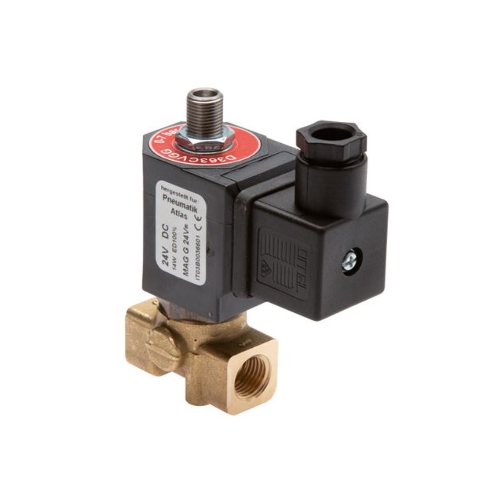 Solenoid valve - 3/2-way - water oil fuel oil compressed air - max. 16 bar - currentless closed