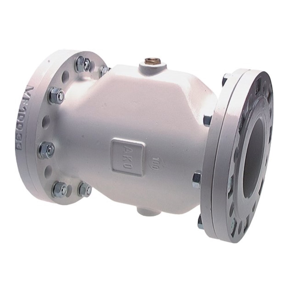 Squeezing valve - pneumatic with flange DIN 2632 - aluminium - up to 6 bar