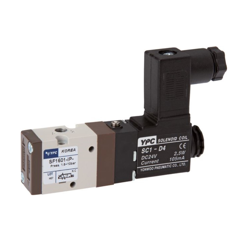 Solenoid Valve - 3/2-Way - With Spring Retraction - Currenrtless Closed - 1,5 To