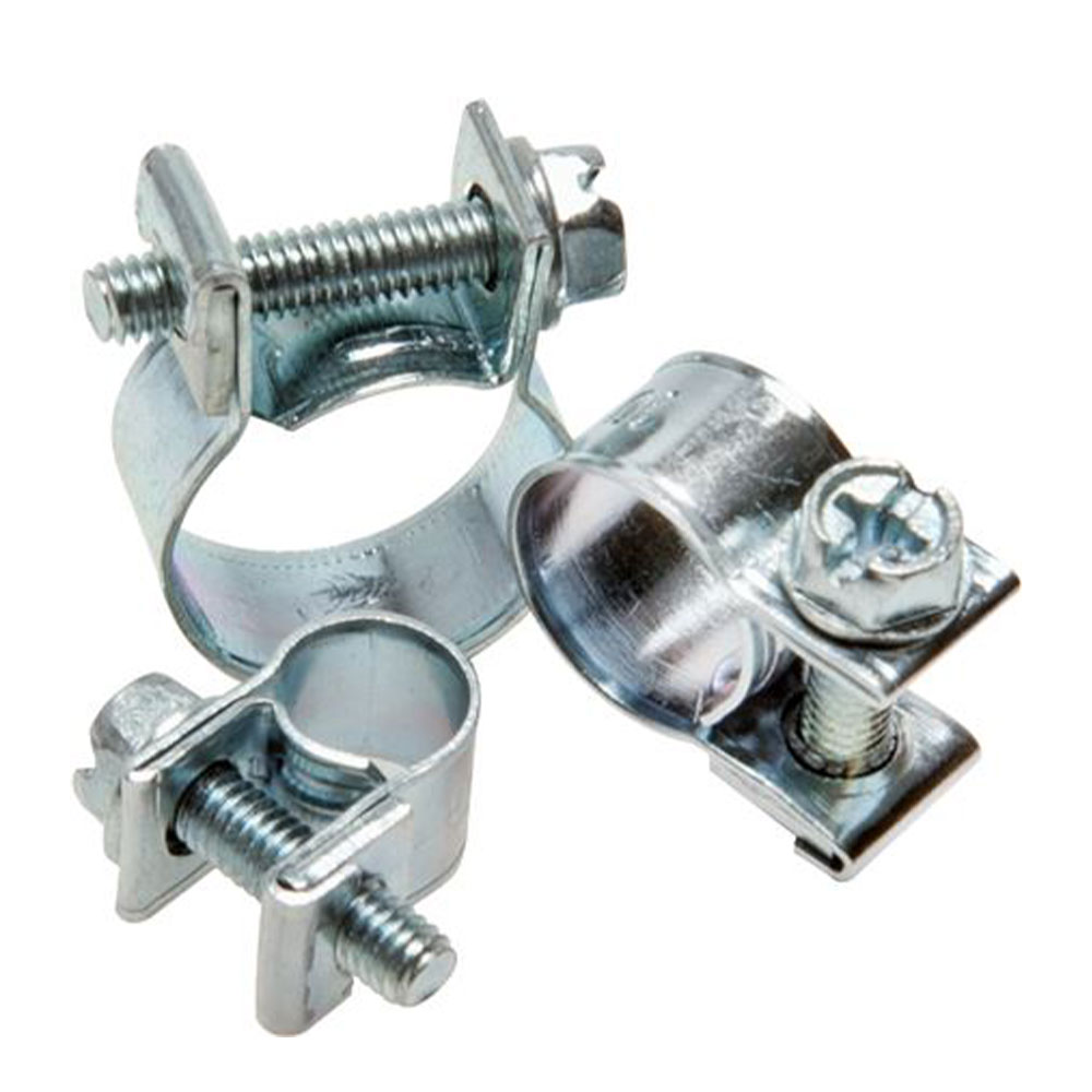 Screw clamp - Mini - Galvanized steel W1 - Band width 9 mm - Ø clamping range 6 to 24 - Price per piece