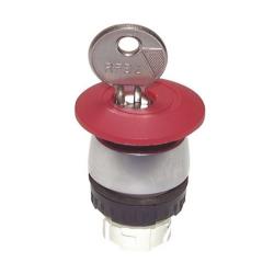 Cap Valves For Key Switches (Ø 22,5 mm) - Red Push-Button With 2 Keys
