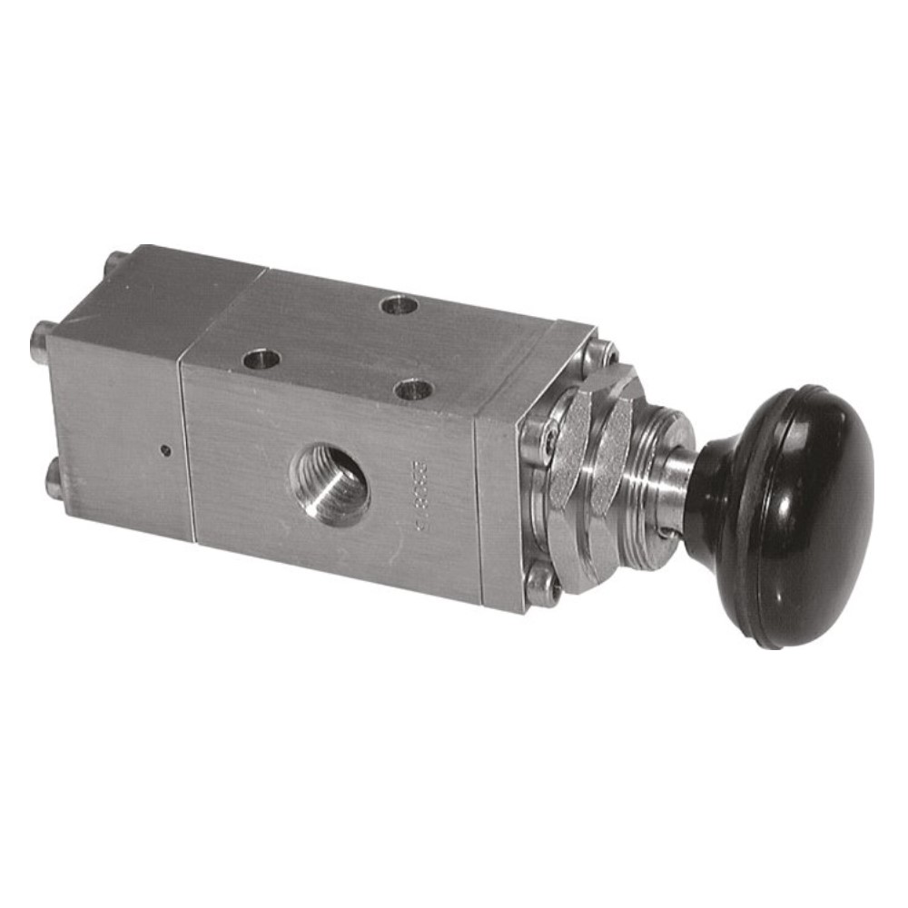 Pushbutton valve - 5/2-way - stainless steel