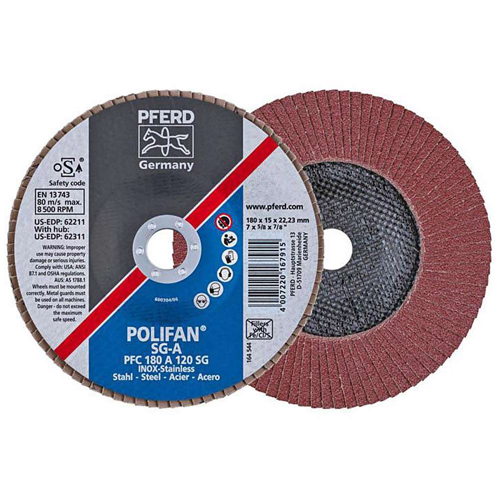 Disco lamellare - PFERD POLIFAN® - per acciaio / INOX / plastica - versione professionale conica - confezione da 10 pezzi - prezzo per confezione