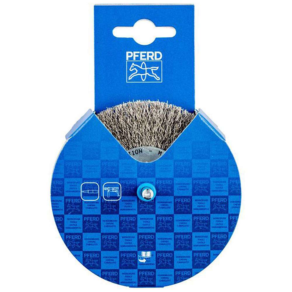Round brush - PFERD - unknotted, inox - with shank - for stainless steel