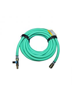 Air supply hose - green - with stopcock - 10 m