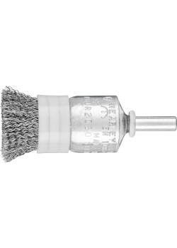 PFERD brush brush PBUR with shaft and support ring - steel wire - untied - outer-ø 20 and 25 mm - trimming material-ø 0.20 and 0.35 mm - pack of 10 - price per pack