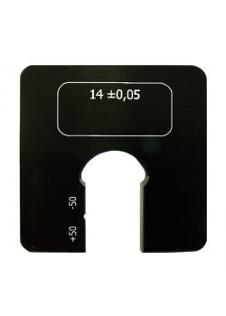 Limit snap gauge - einmäulig - flat - width of 3 to 8 mm - version 2.001 to 250