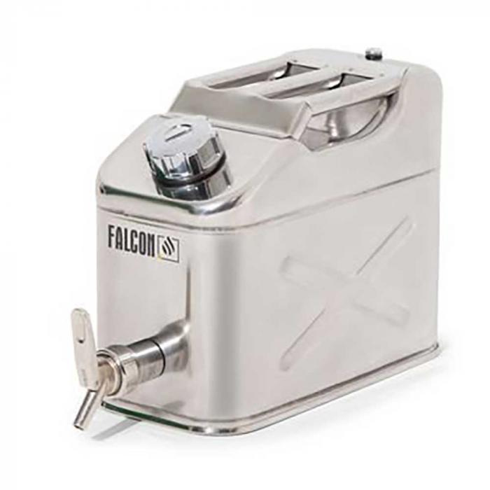 FALCON safety canister - stainless steel - with fine metering tap
