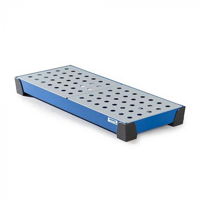 Classic-line small container tray - painted steel - with galvanized perforated sheet