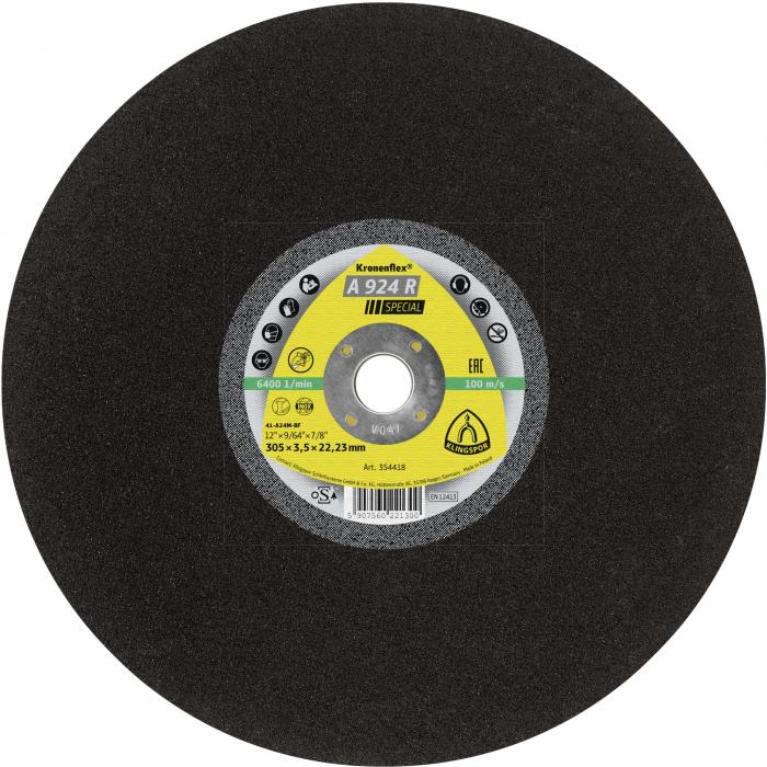 Large cutting disc A 924 R - diameter 305 to 356 mm - width 4 mm - bore 20 to 25.4 mm - pack of 10 - price per pack