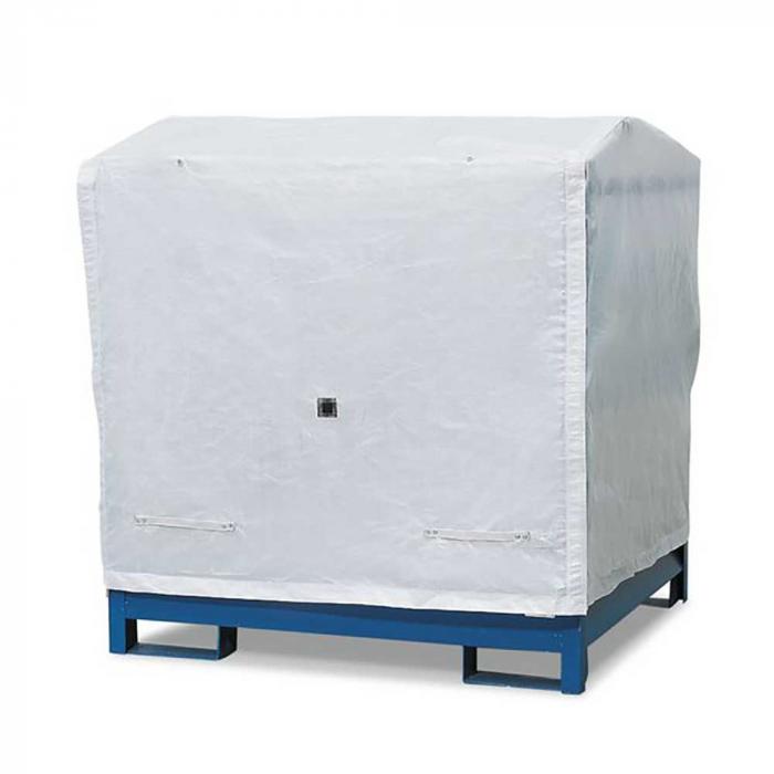 Cover hood - for hazardous materials stations - to protect against weather and dirt