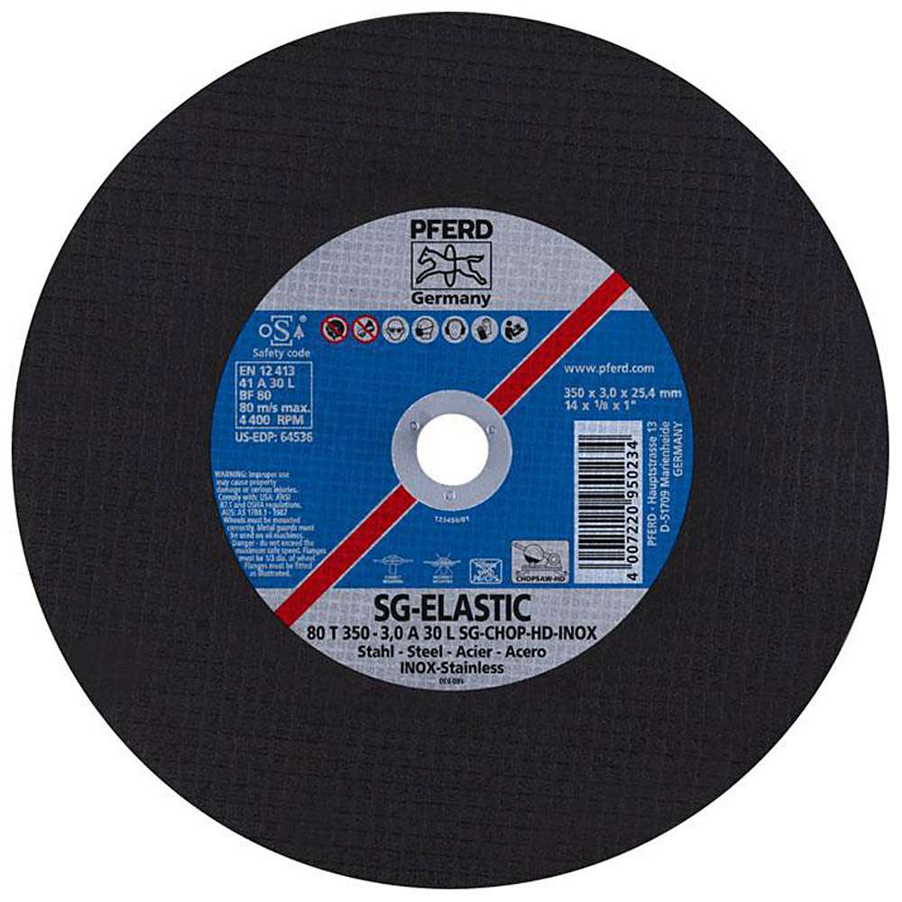 Cutting disc - PFERD SG-ELASTIC - for stainless steel - for powerful cutters - price per piece