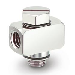 T-skrueforbindelse M-UT - miniatyr - messing - 360° svivel - 2x innvendig gjenge M5 eller M5 - 1x utvendig gjenge M5 eller M5 - 10 stk - pris per stk