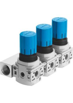 FESTO - Pressure regulator valve battery - Mini size - LRB-1/4-DB-7-O-K3-MINI - (540041) - Price per piece