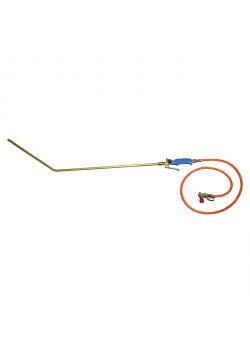 Udder hair remover PREVENTA - 1.5 m - hose - for gas cartridge - curved lance