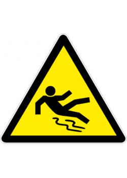 Znak ostrzegawczy "Ostrzeżenie przed śliską powierzchnią" - Wymiary 5-40 cm