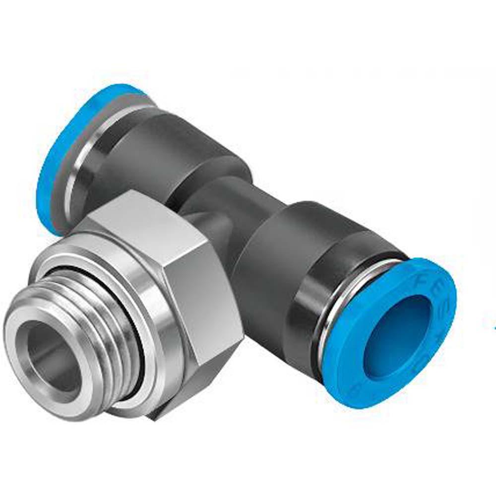 FESTO - QSMT - Push-in T-fitting - Size Mini - Nominal width 2.4 to 10 mm - Pack of 10 - Price per pack