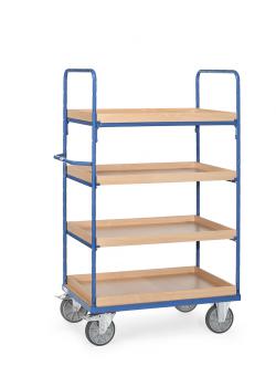 Shelf truck - with 4 boxes of wood - height 1800 mm