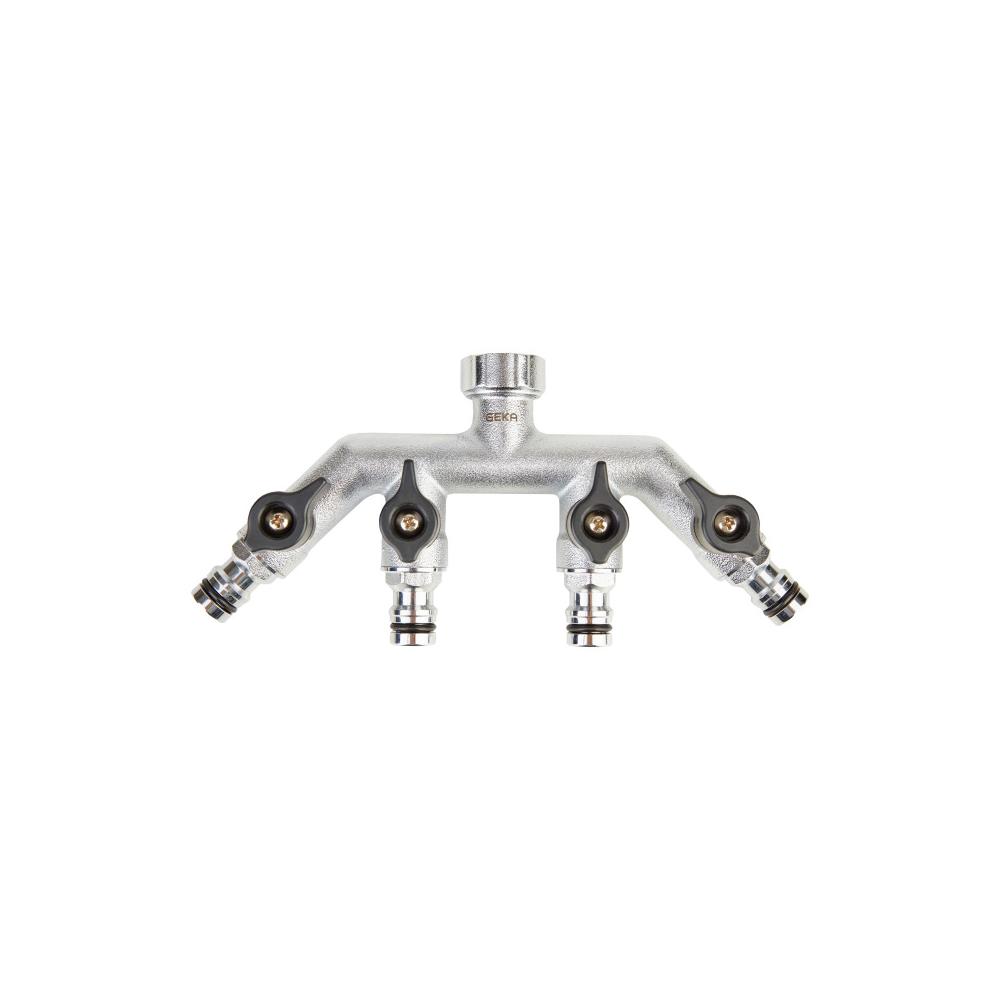 GEKA® plus - 4-vejs ventil - forkromet messing - plug-in system - IG G3/4 - pakke med 1 - pris pr.