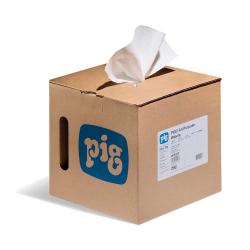 PIG® #40 Chusteczki uniwersalne - białe lub niebieskie - różne rozmiary - chusteczki lub perforowana rolka - PU 225 do 1008 sztuk - cena za PU