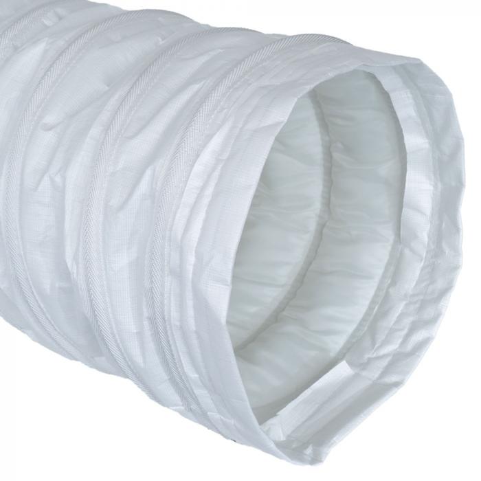 Hot air hose OHL-FlexÂ® NHT-1-ISO - PVC free - inside Ø 105 to 710 mm - length 7.6 m - white