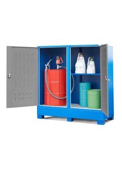 Securo type SC-2 hazardous materials depot - steel - with 1 shelf - for 1 drum of 200 L and small containers