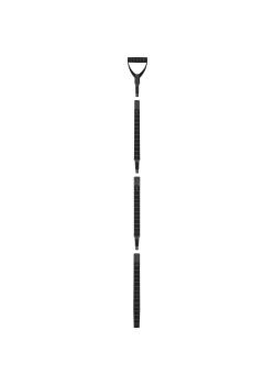 Stiel 4-teilig - glasfaserverstärkt - mit D-Griff - Länge 123 cm - schwarz