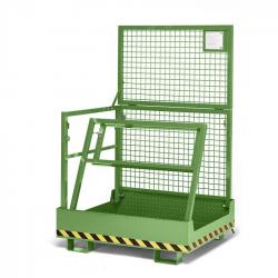 Arbeidskurv type RAK-Compact - Mål 1200 x 1080 x 1910 mm - Lastekapasitet 300 kg - RAL 6011 resedagrønn