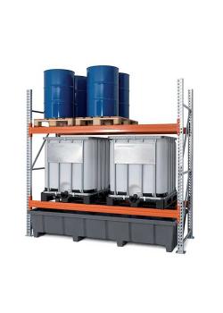 Pallereol PRP 27,27 - til 6 Euro eller 4 kemiske paller eller 4 IBC - med 2 opbevaringsniveauer - forskellige designs