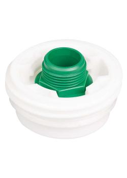 Thread adapter 3/4 "- coarse thread Mauser 2" outside - PP / PE - green / white