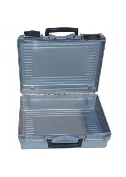 Suitcase - color silver - polypropylene - 340 x 298 x 128 mm