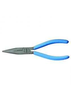 Flat nose pliers - non-slip grip - straight - with cutting edge