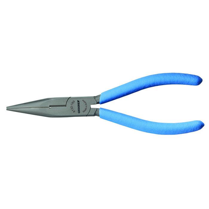 Flat nose pliers - non-slip grip - straight - with cutting edge