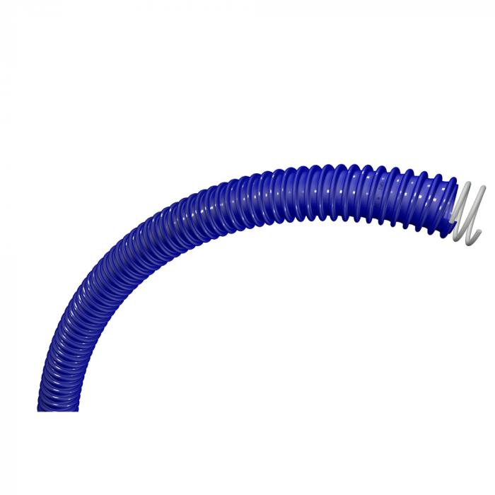 PVC fan hose Gaine GA1 - inner Ø 25 to 63 mm - outer Ø 29 to 69 mm - length 30 m - blue - price per roll