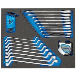 Gedore wrench set - in 2/4 CT module - incl. rolling tape measure - price per set