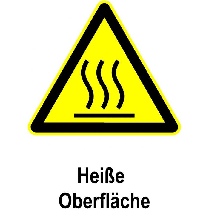 Warnschild - "Vorsicht! Heiße Oberfläche" 20x30cm / 30x45cm