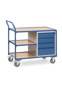 Table trolley - with 4 drawers and 3 loading platforms