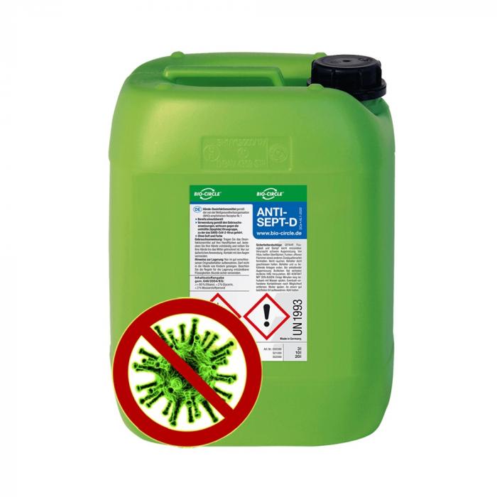 Handdesinfektionsmedel ANTISEPT -D - baserat på etanol - innehåll 100 ml till 10 l